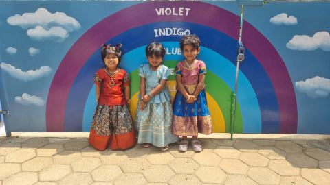 Rainbow Day in the Pre-Primary corridor