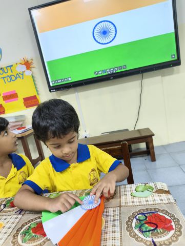 Tricolour craft in the Pre-Primary classrooms