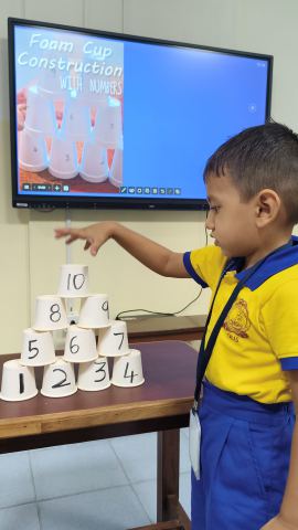 Early number work on the classroom screen