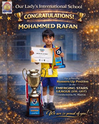 Runners-Up in the FC Madras Emerging Stars League